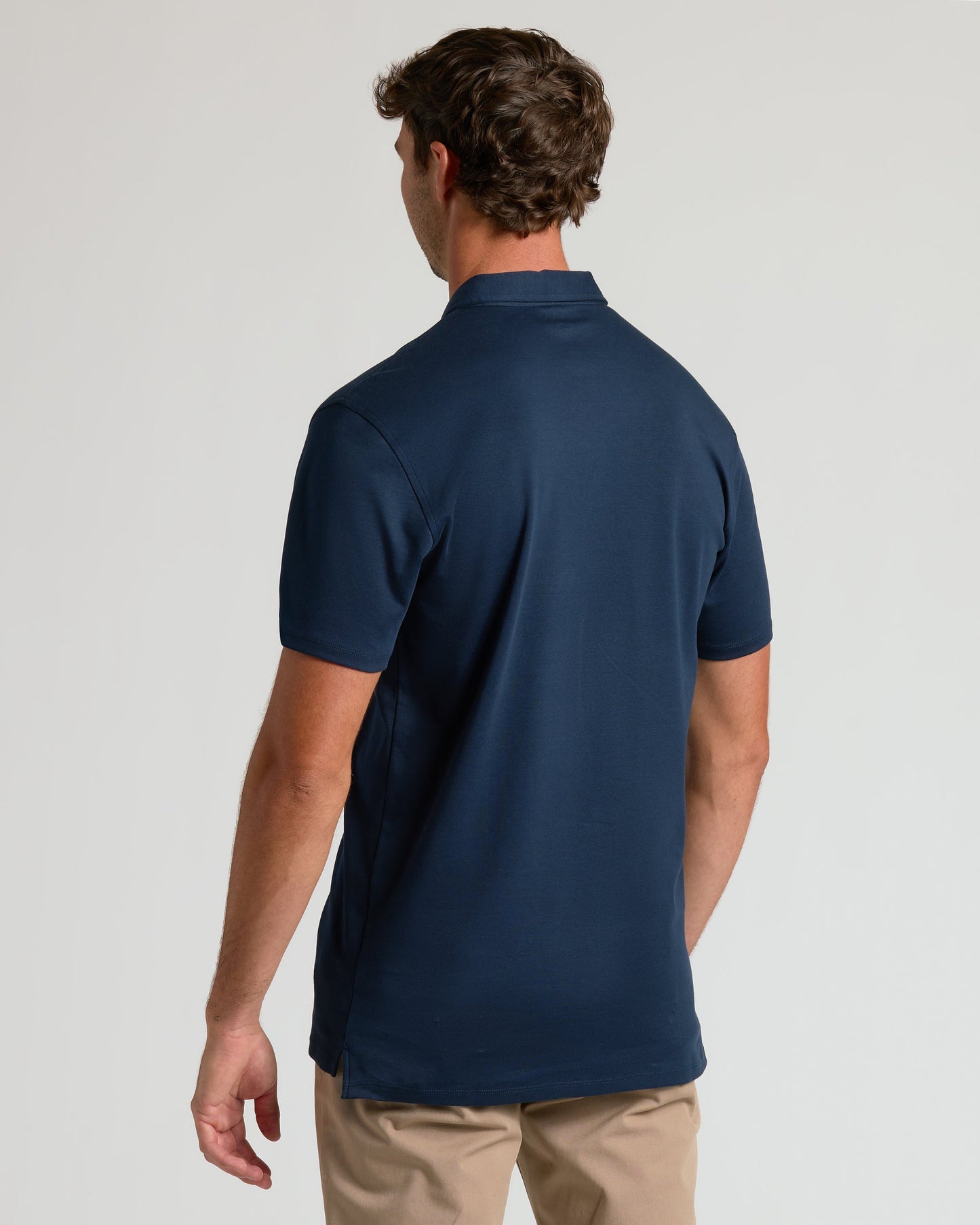 Navy Tall Pima Polo