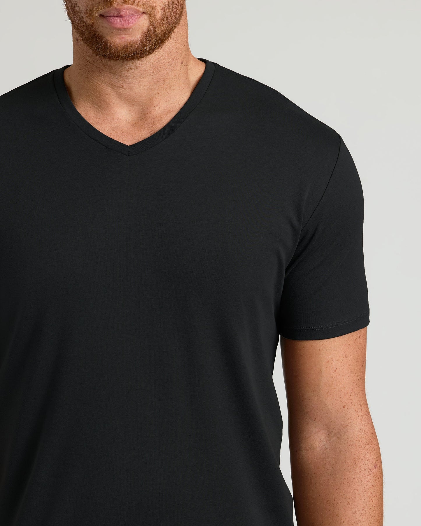 Black Tall Pima V-Neck