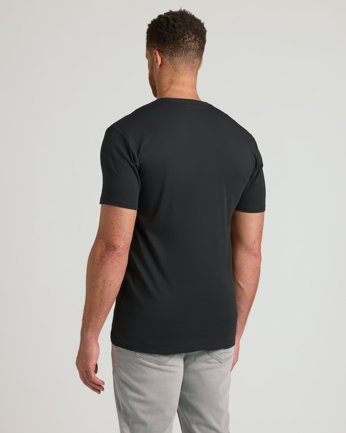 Black Tall Pima V-Neck