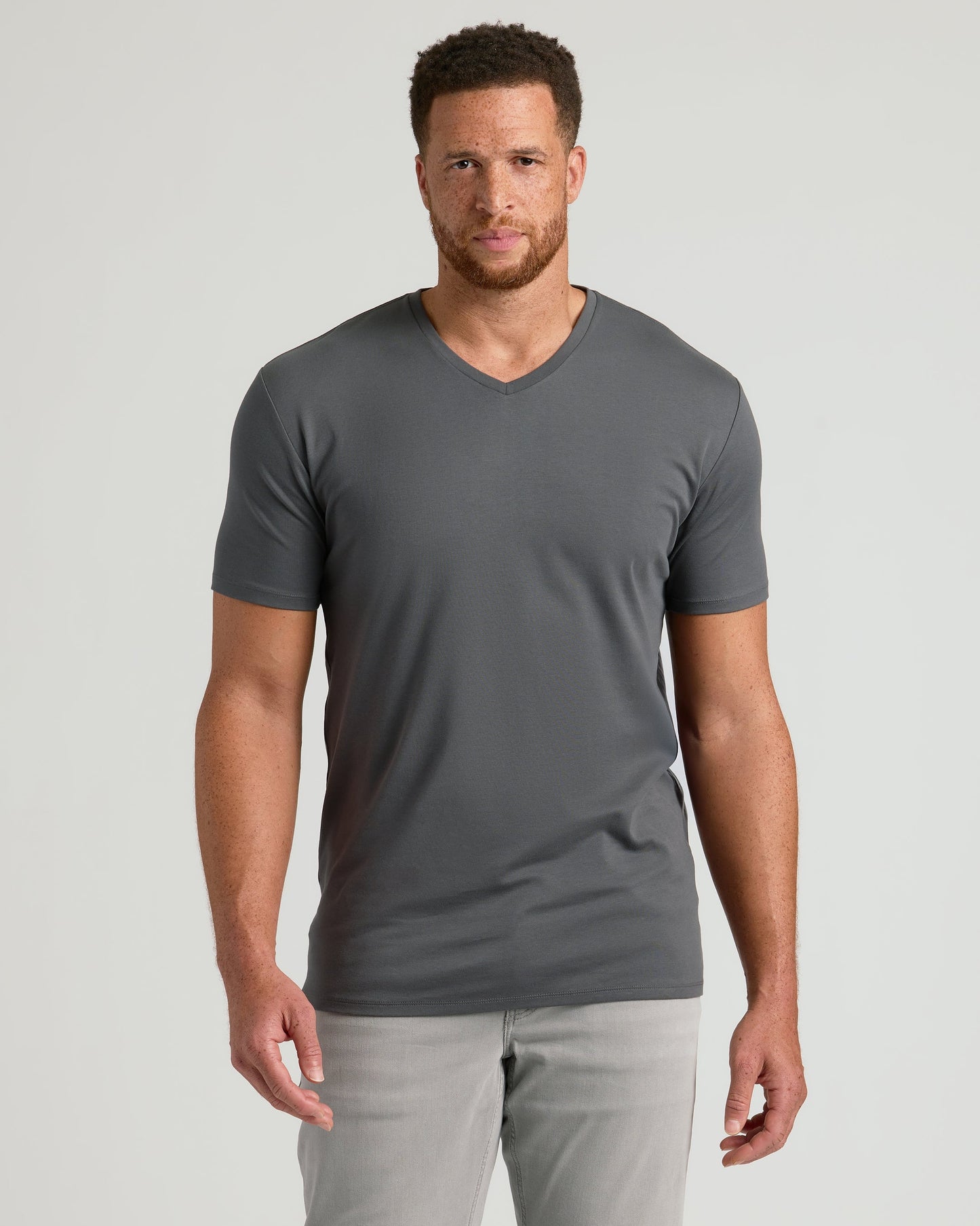 Carbon Tall Pima V-Neck
