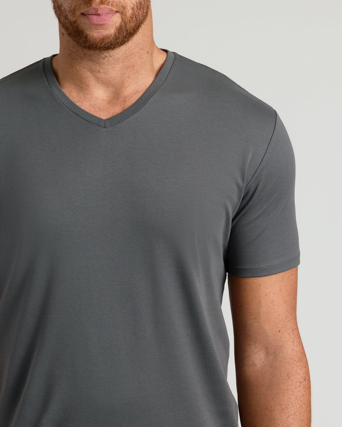 Carbon Tall Pima V-Neck