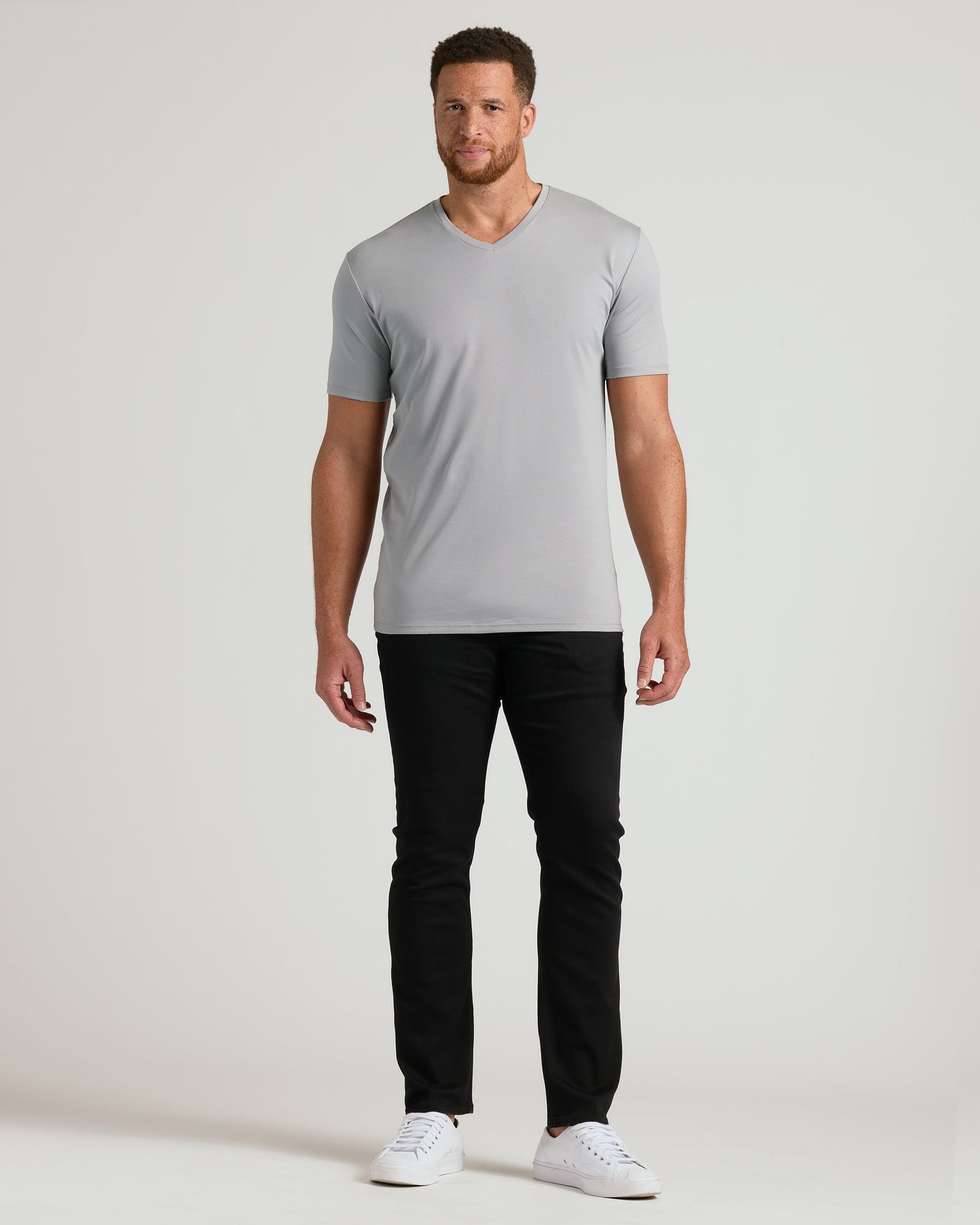 Steel Tall Pima V-Neck