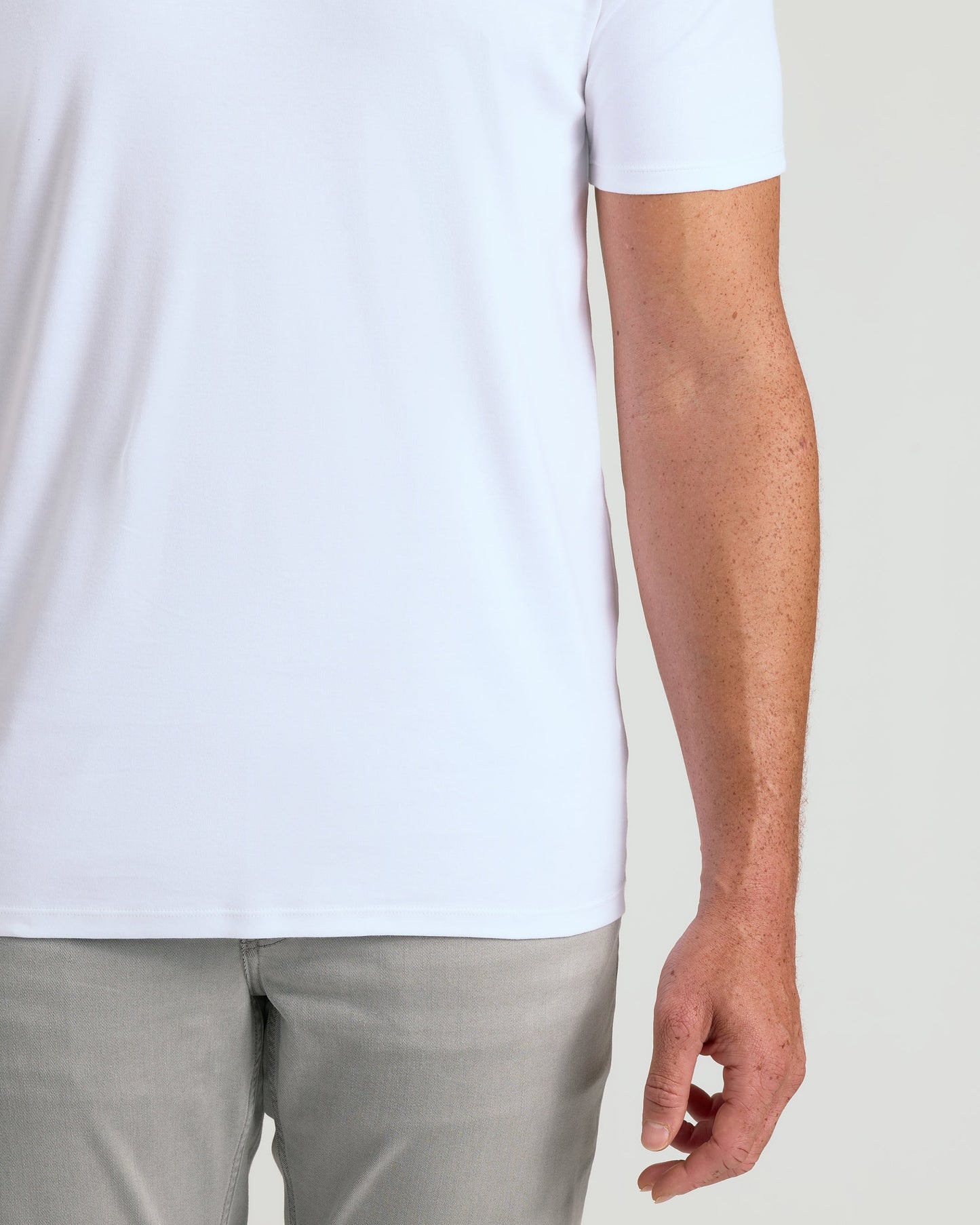 White Tall Pima V-Neck
