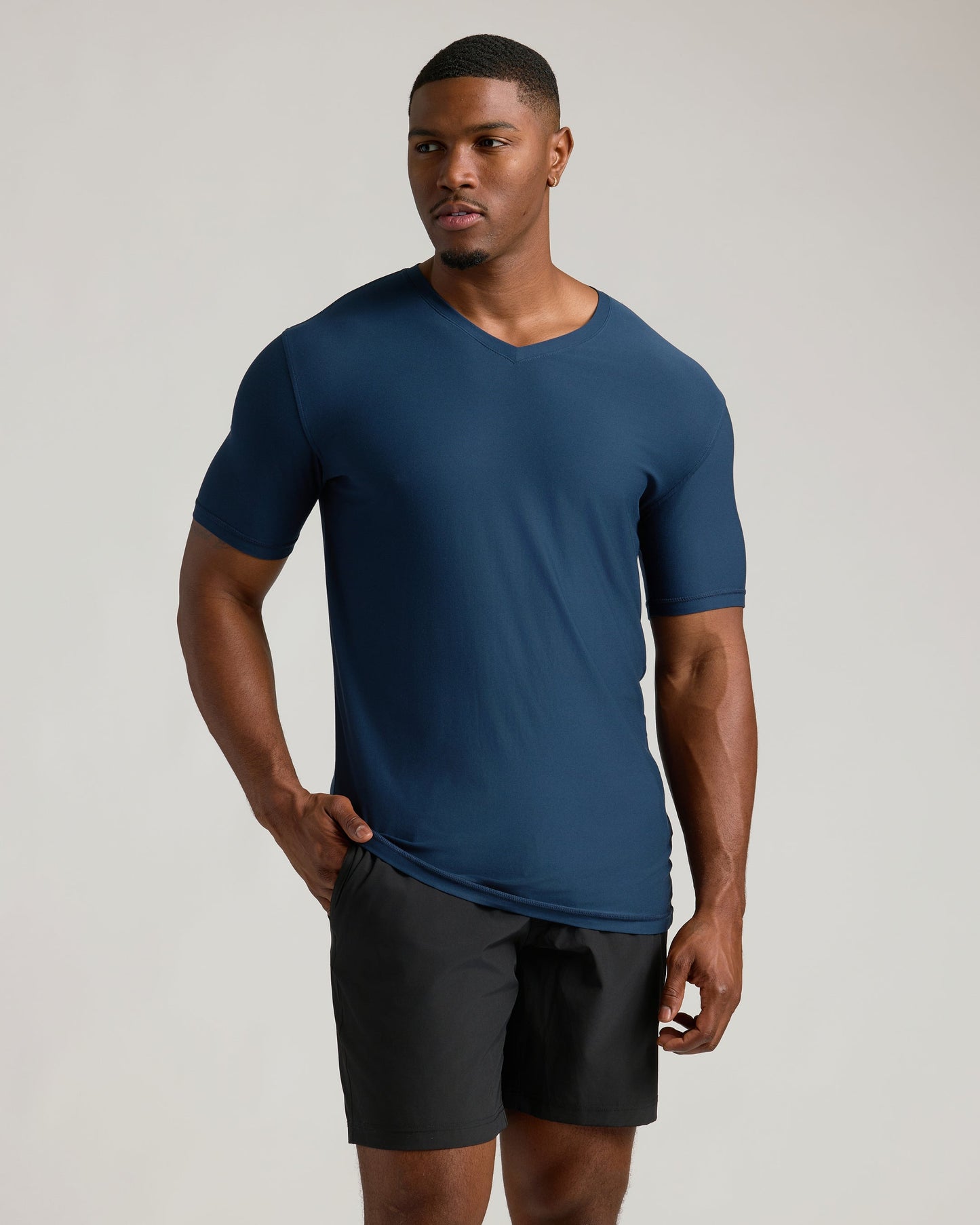 Navy Tall Active V-Neck