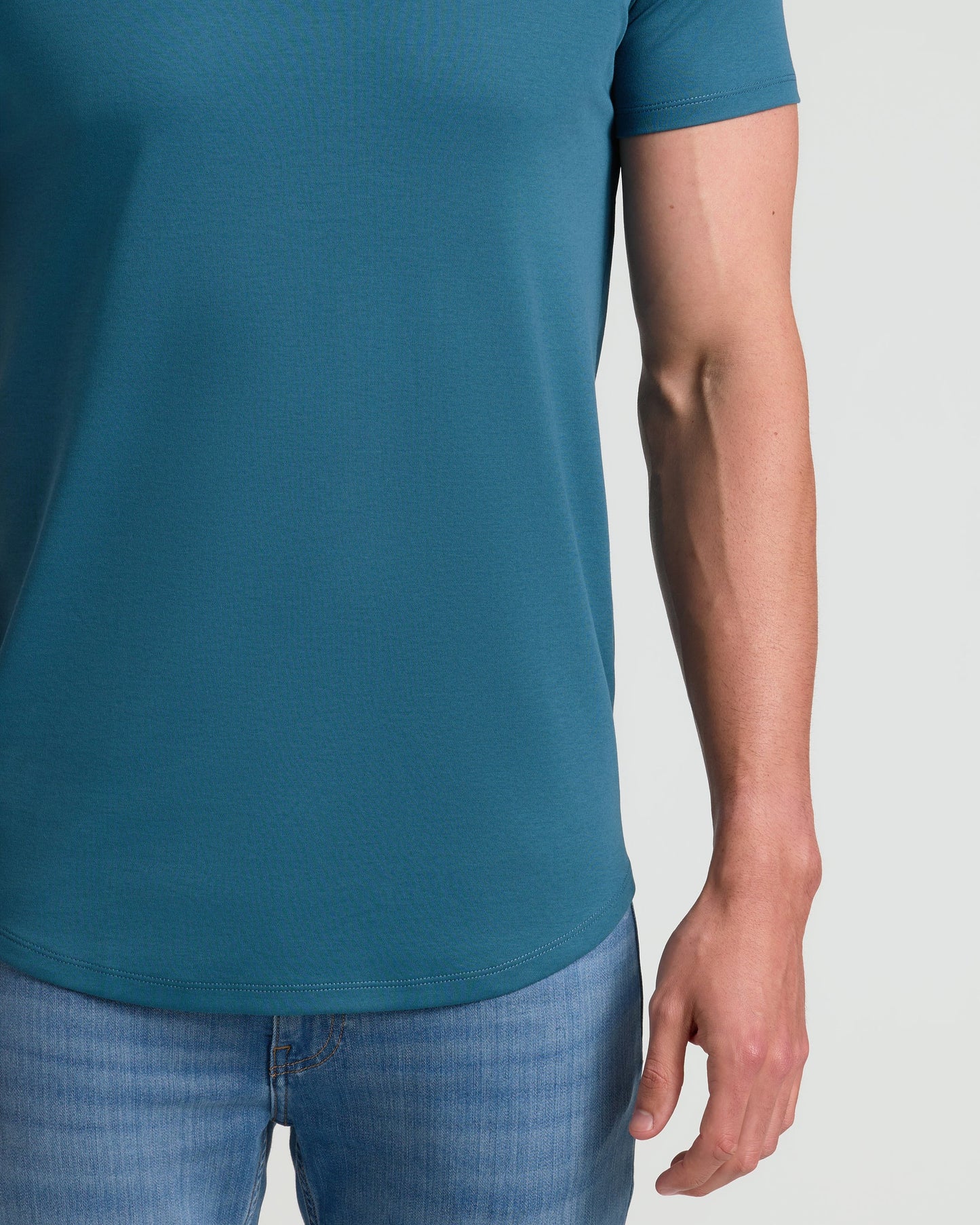 Lagoon Tall Pima Crew Curved Hem