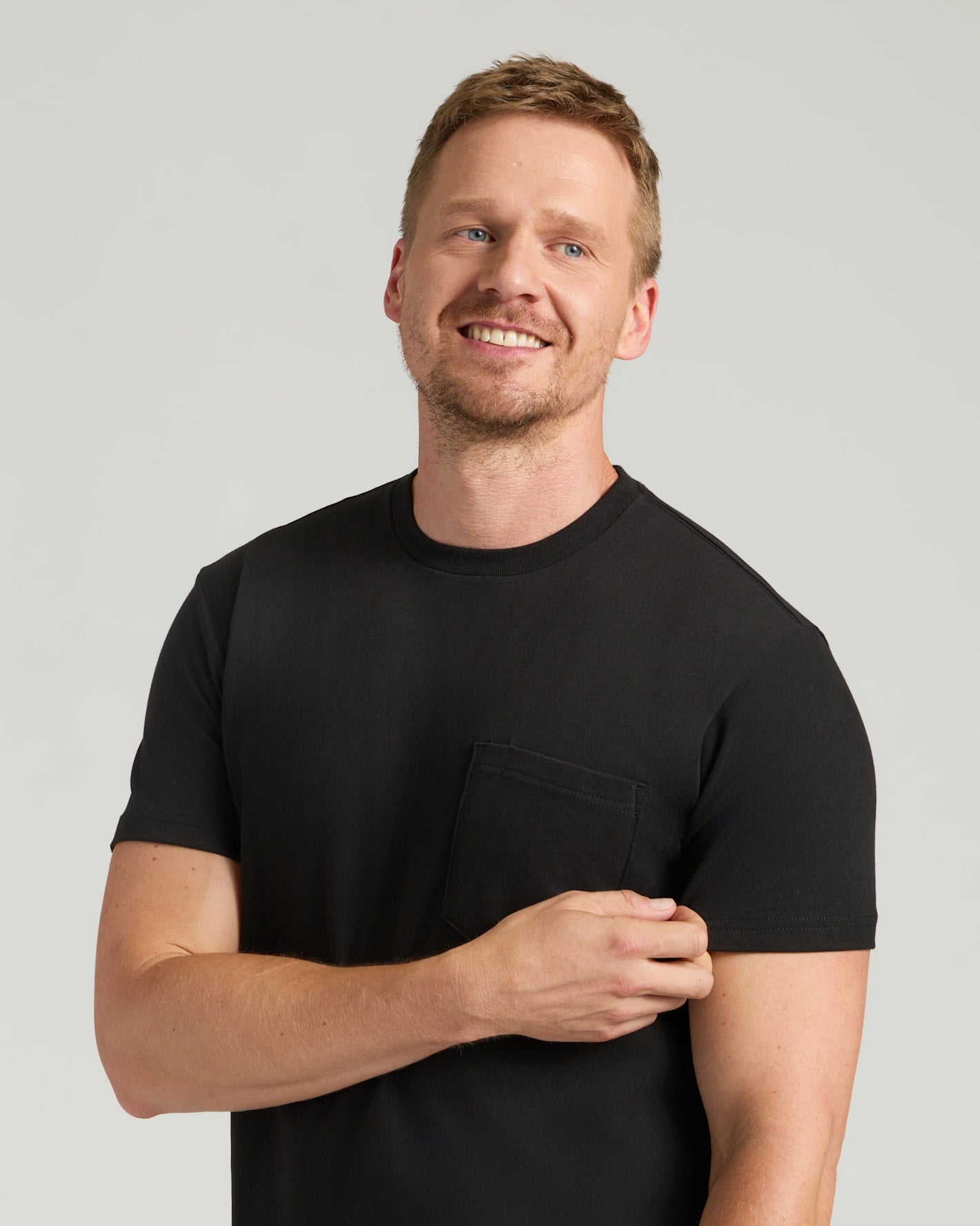 Black Tall Heavyweight Pocket Crew
