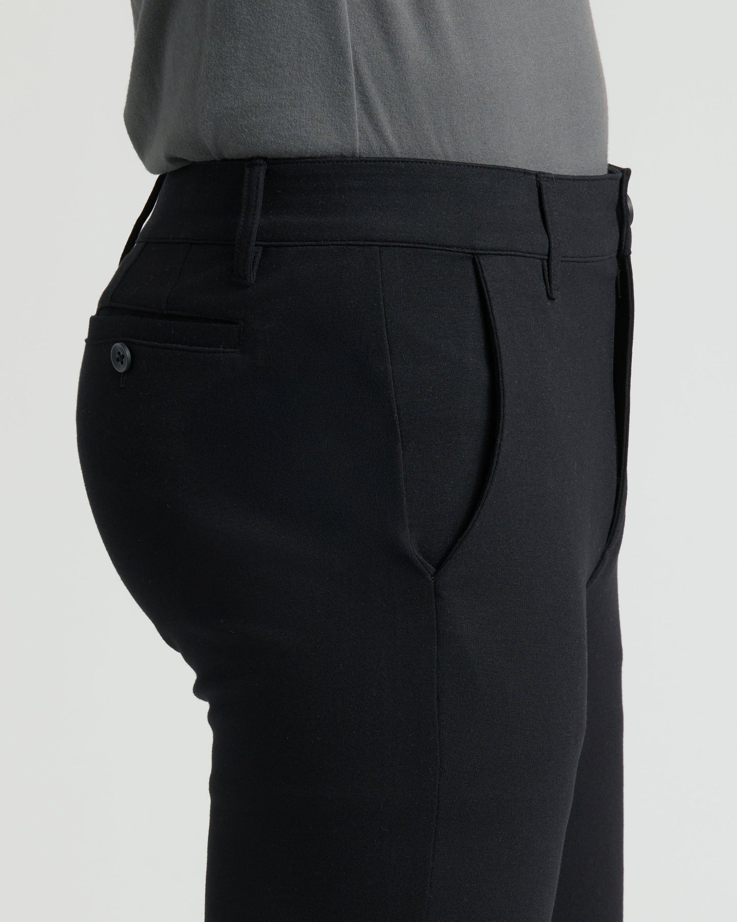Black Slim Comfort Knit Chino Pant