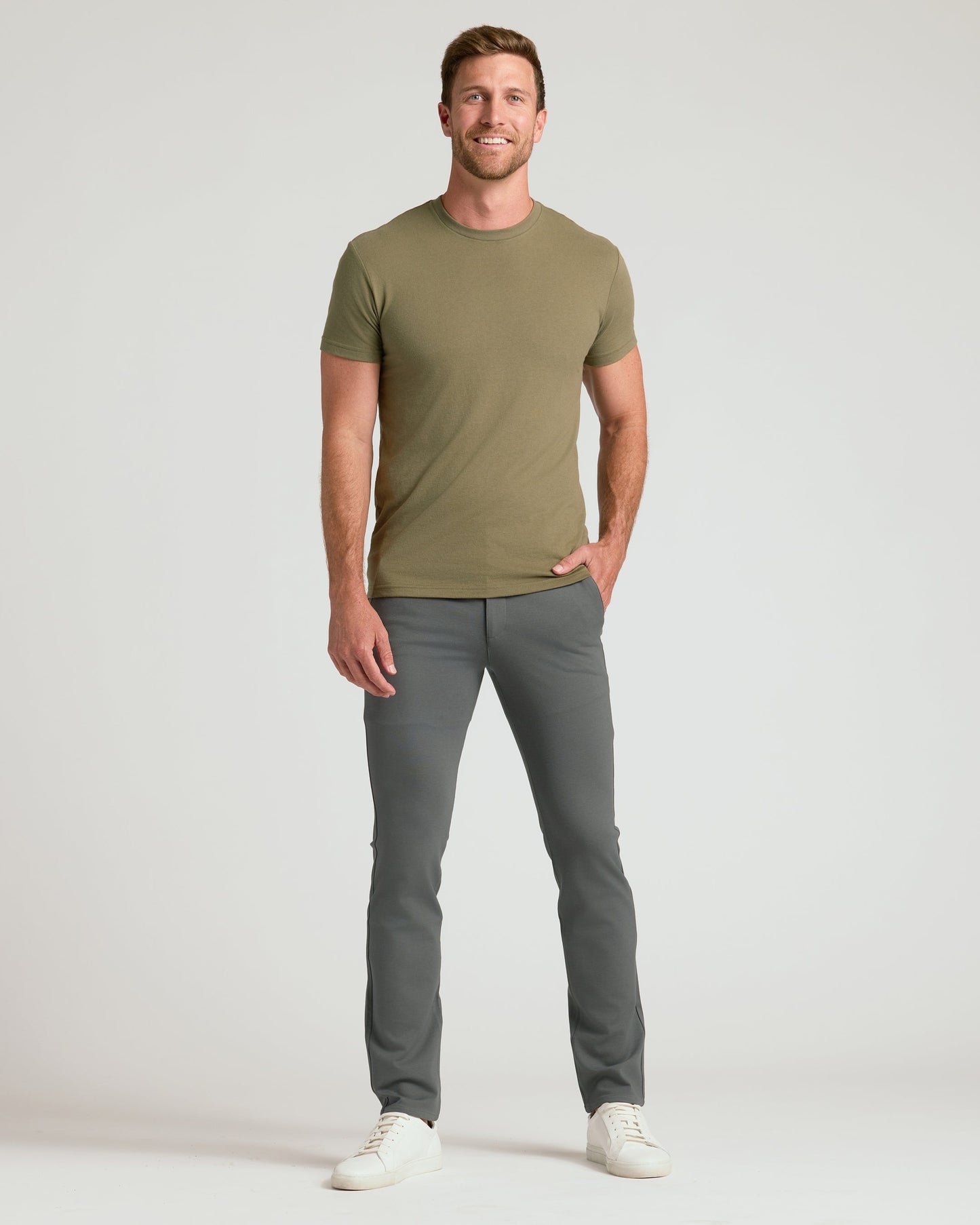Carbon Slim Comfort Knit Chino Pant