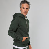 Hunter Green Fleece French Terry Pullover Hoodie