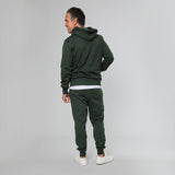 Hunter Green Fleece French Terry Pullover Hoodie