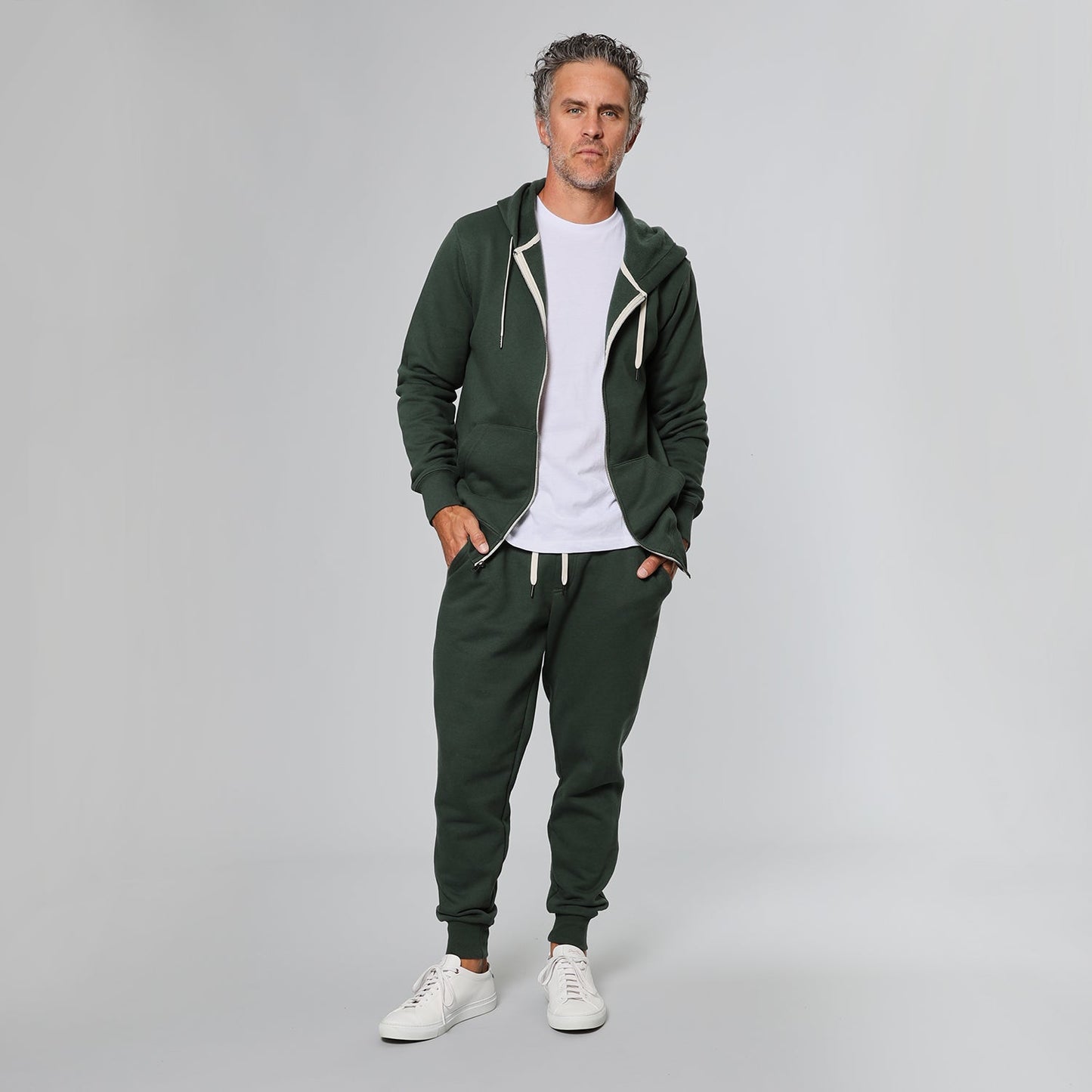 Hunter Green Fleece French Terry Joggers