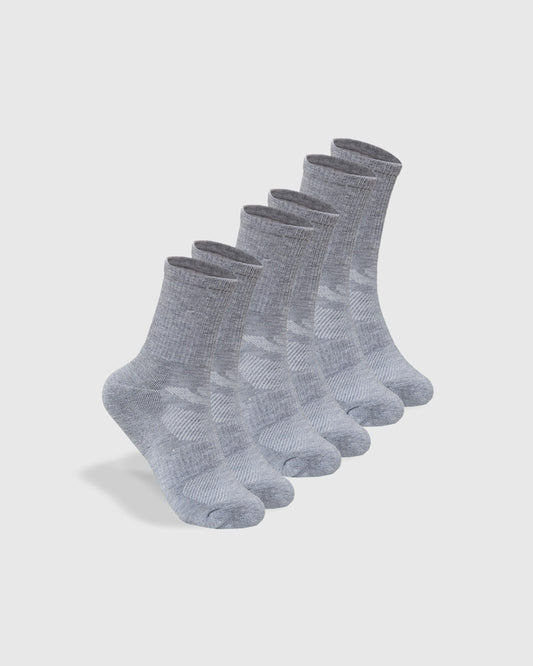 Heather Gray Half Crew Sock 3-Pack