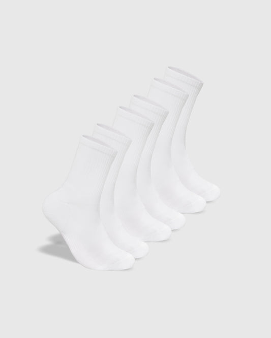 White Half Crew Sock 3-Pack