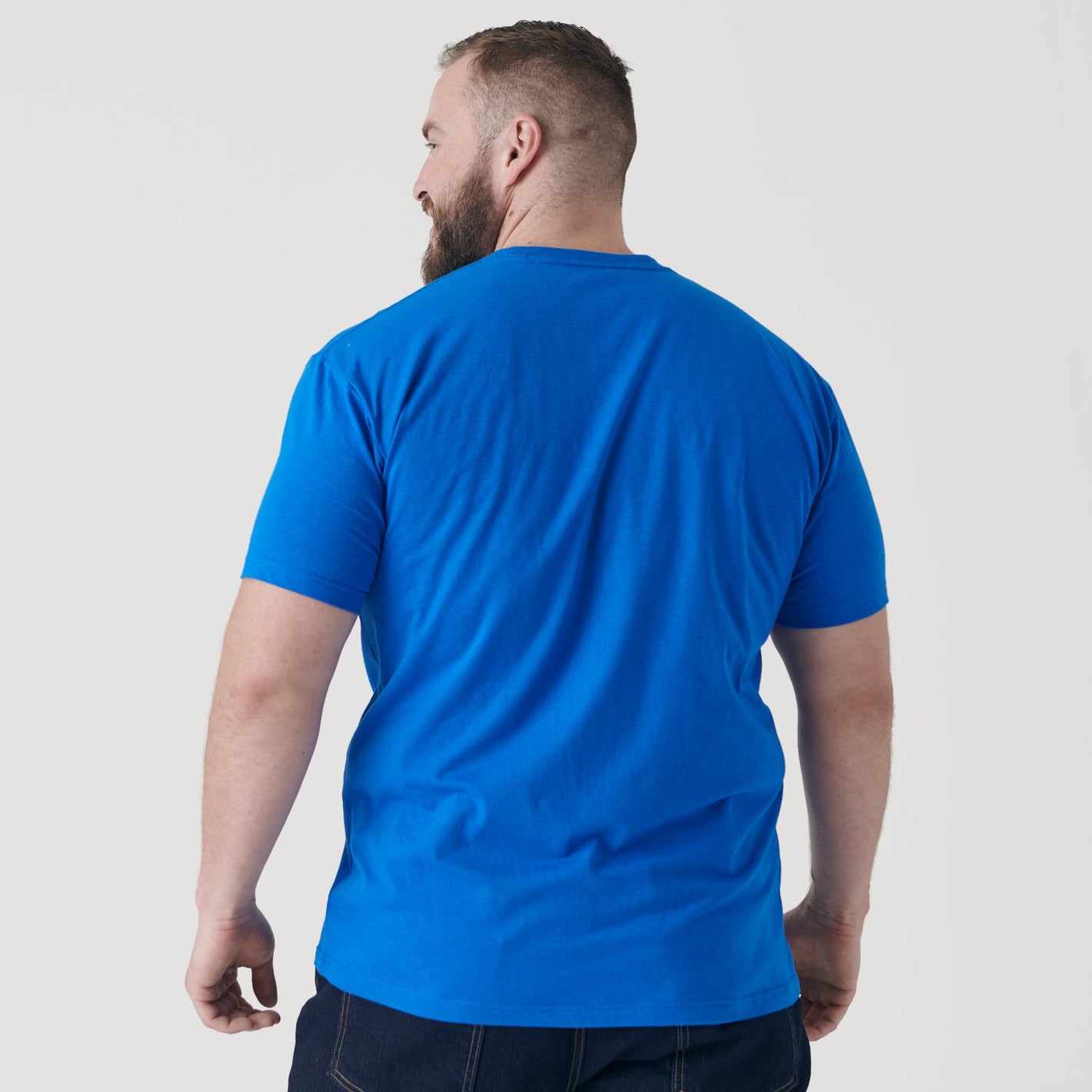 Electric Blue Short Sleeve Crew Neck Tee