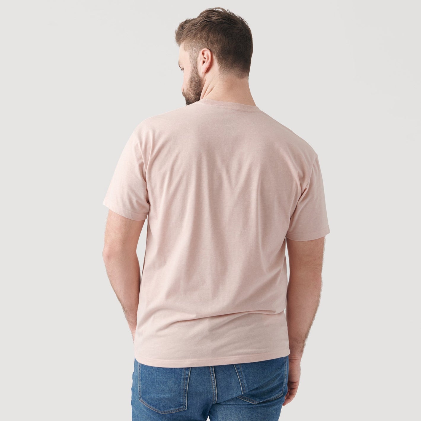 Heather Dusty Pink Short Sleeve Crew Neck Tee