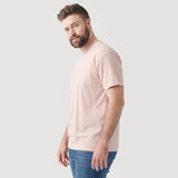 Heather Dusty Pink Short Sleeve Crew Neck Tee