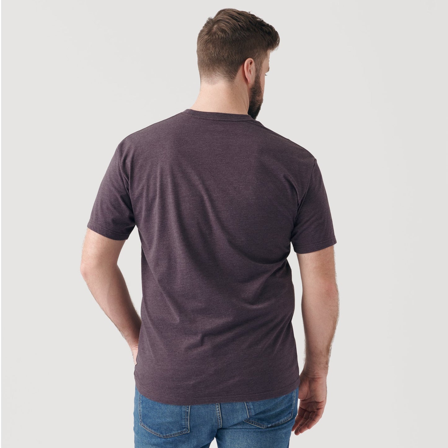 Heather Purple Short Sleeve Crew Neck Tee