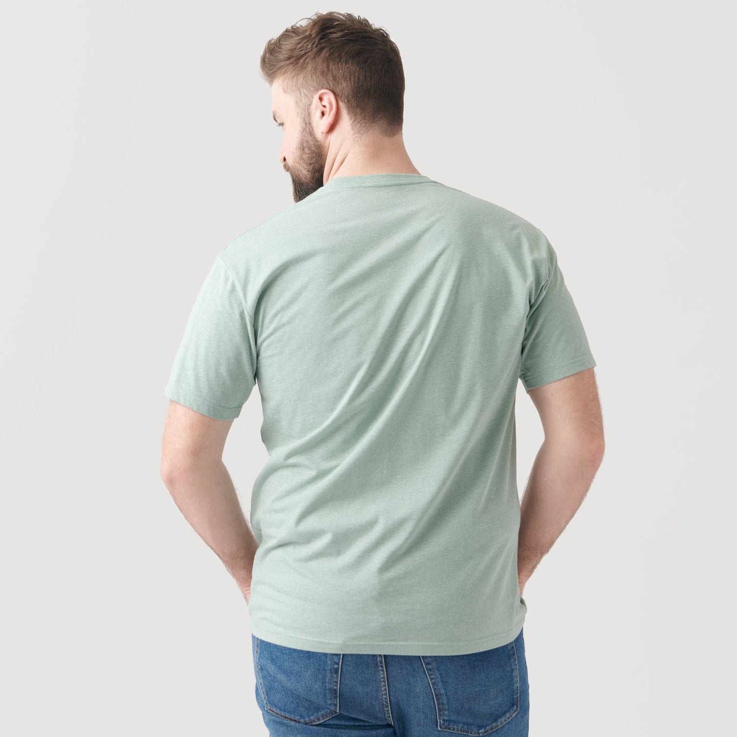 Heather Sage Short Sleeve Crew Neck Tee