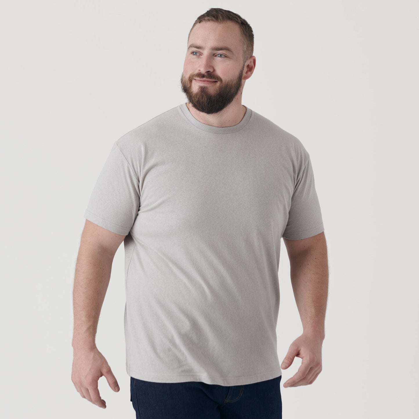 Light Gray Short Sleeve Crew Neck Tee