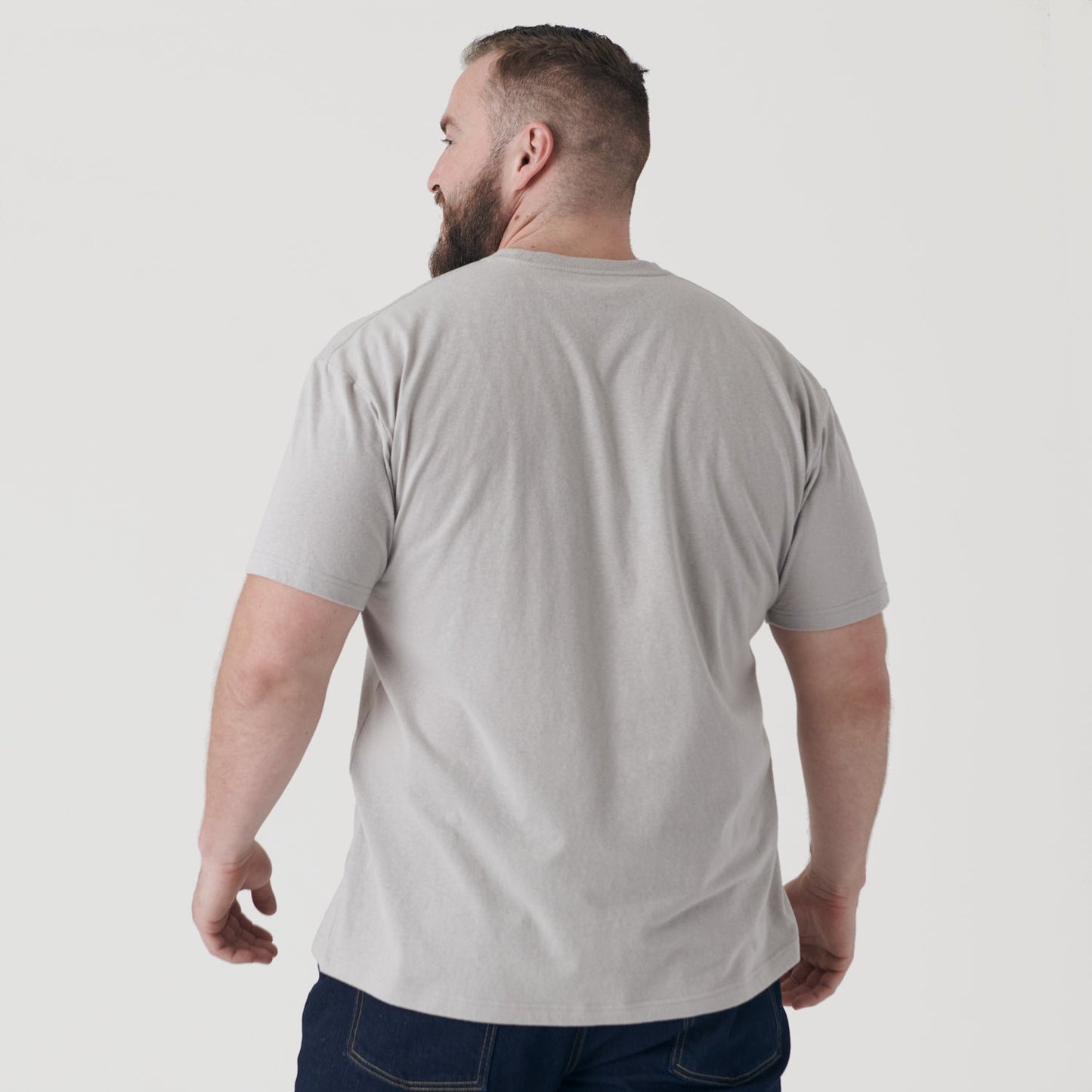 Light Gray Short Sleeve Crew Neck Tee