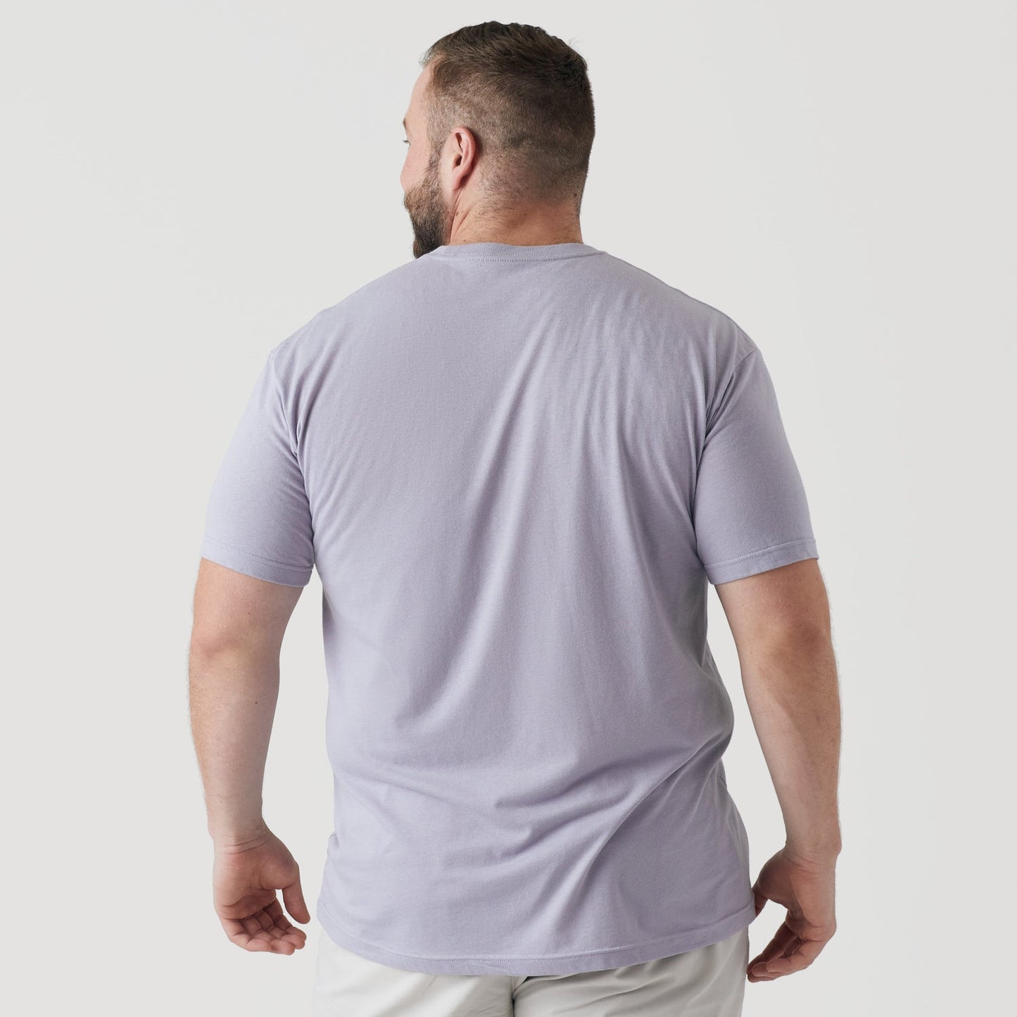 Lilac Gray Short Sleeve Crew Neck Tee