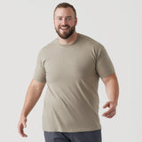 Military Beige Short Sleeve Crew Neck Tee