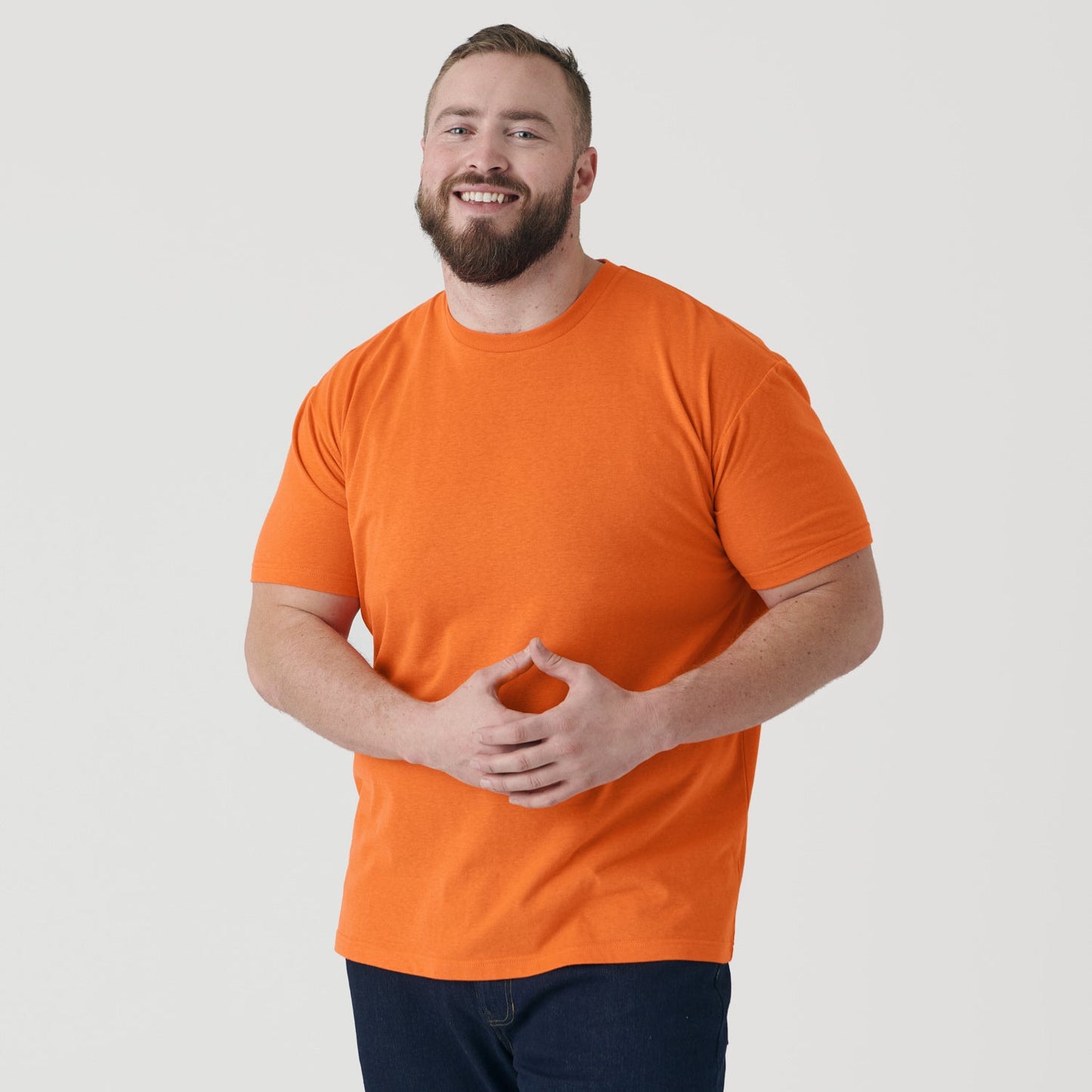 Orange Short Sleeve Crew Neck Tee