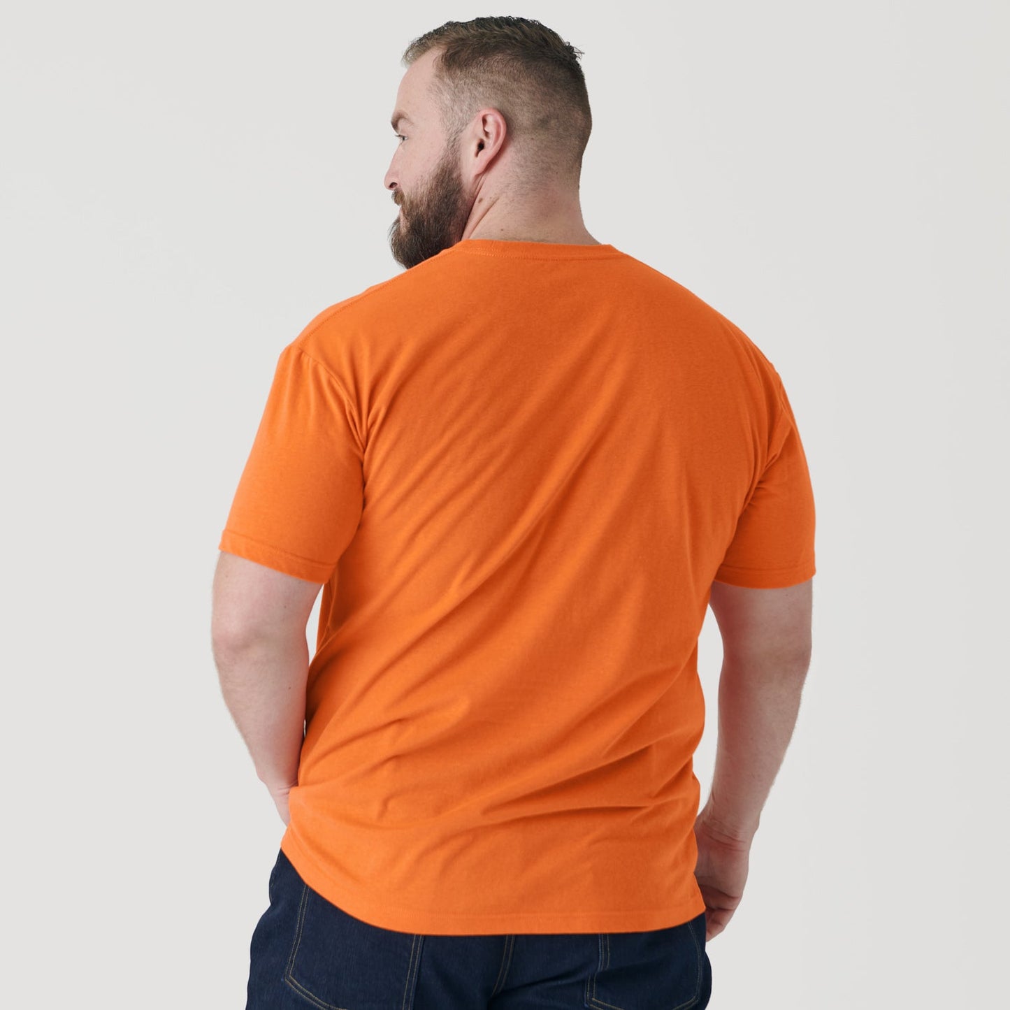 Orange Short Sleeve Crew Neck Tee