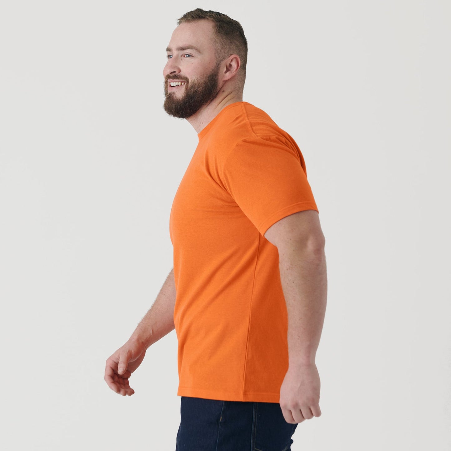 Orange Short Sleeve Crew Neck Tee