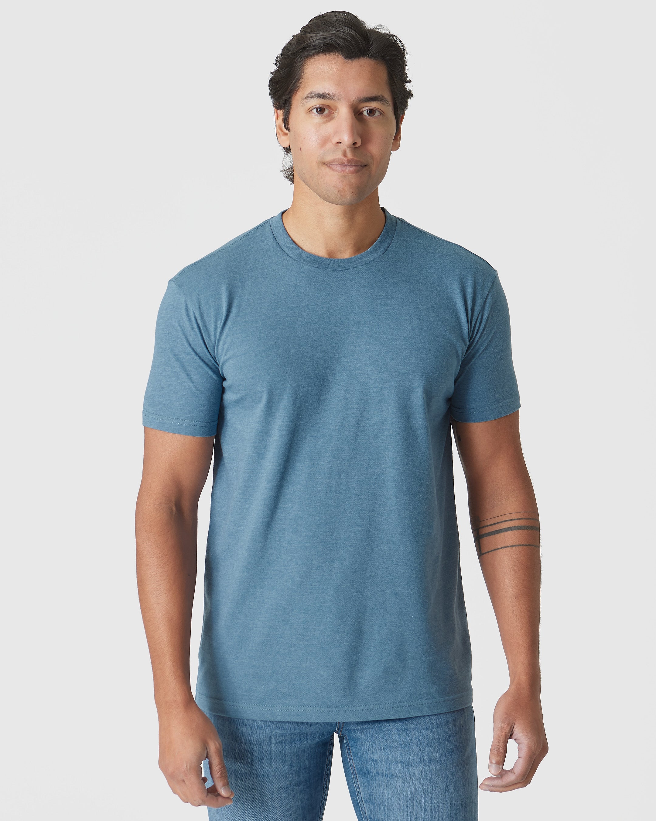 Blue Lake Heather Short Sleeve Crew Neck Tee | Blue Lake Heather Short ...