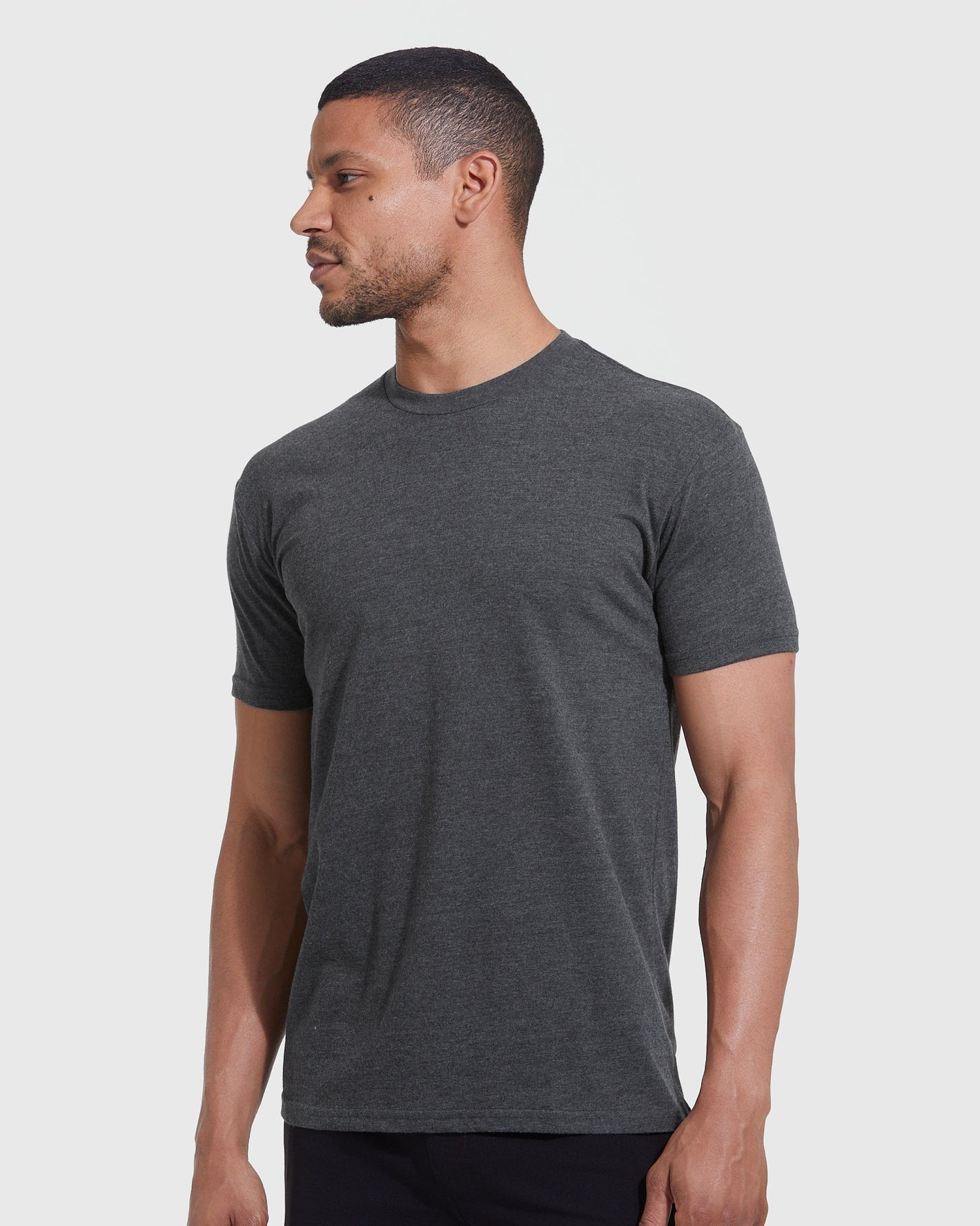 Charcoal Heather Gray Classic Crew Neck