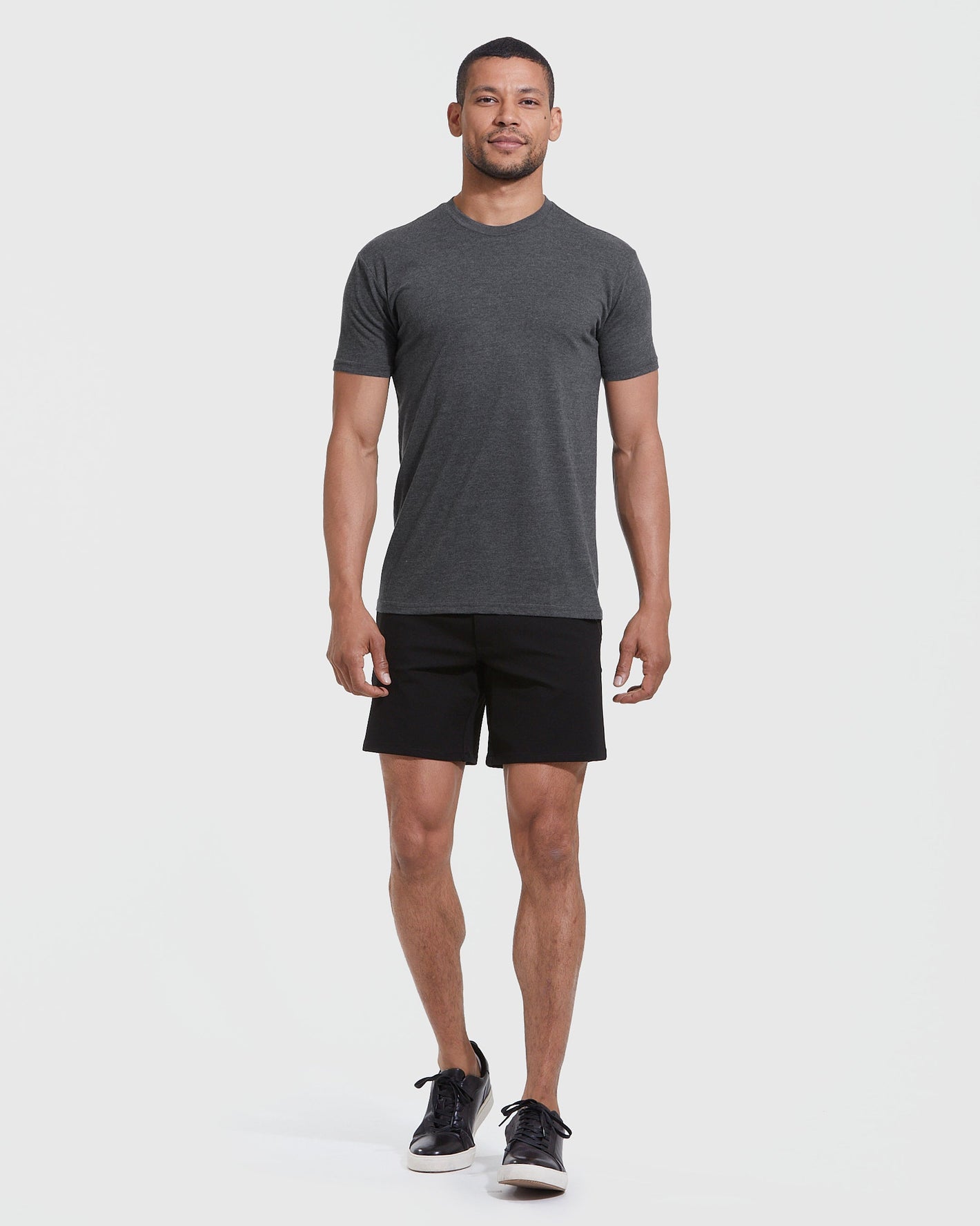 Charcoal Heather Gray Classic Crew Neck