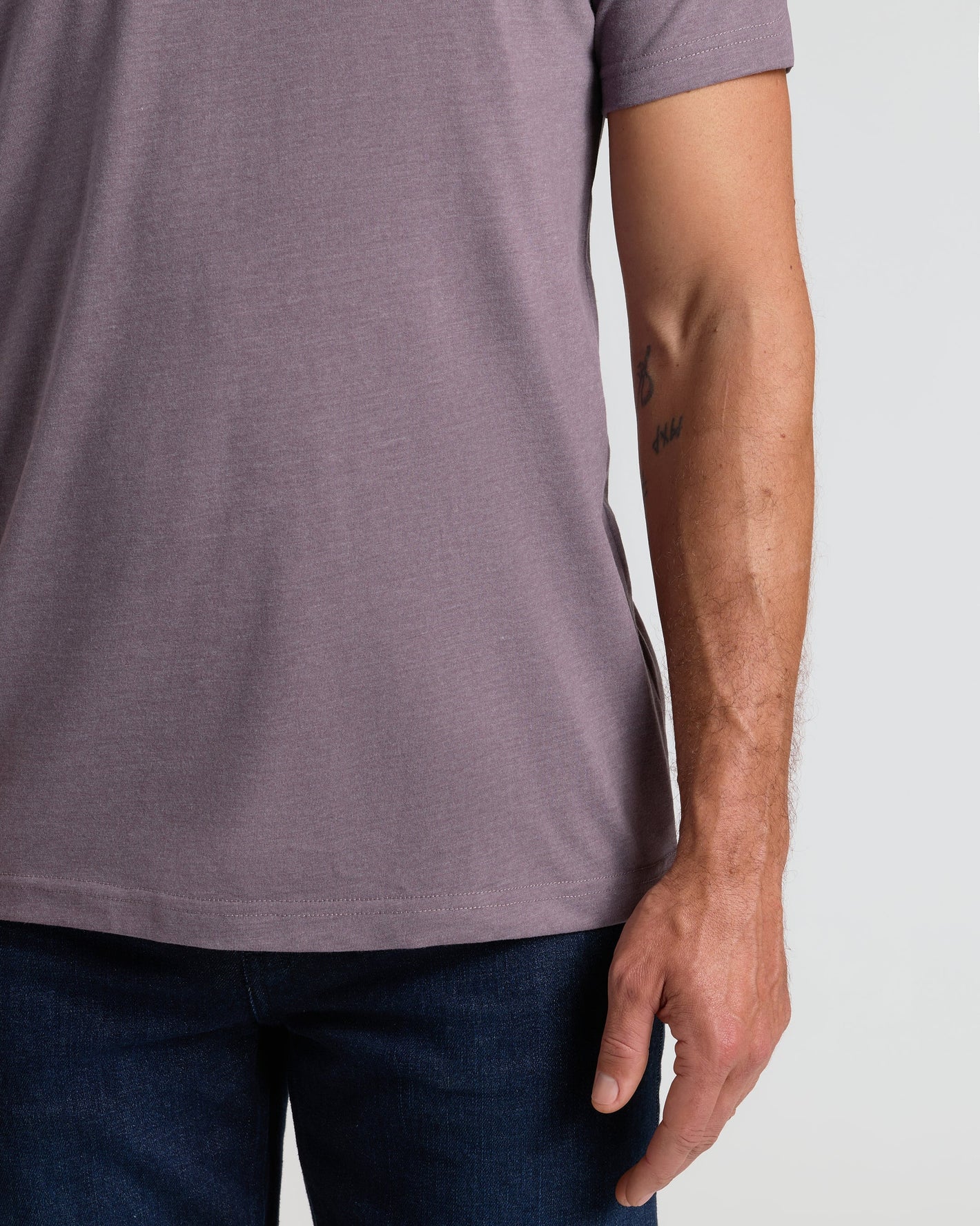 Dark Heather Amethyst Classic Crew Neck