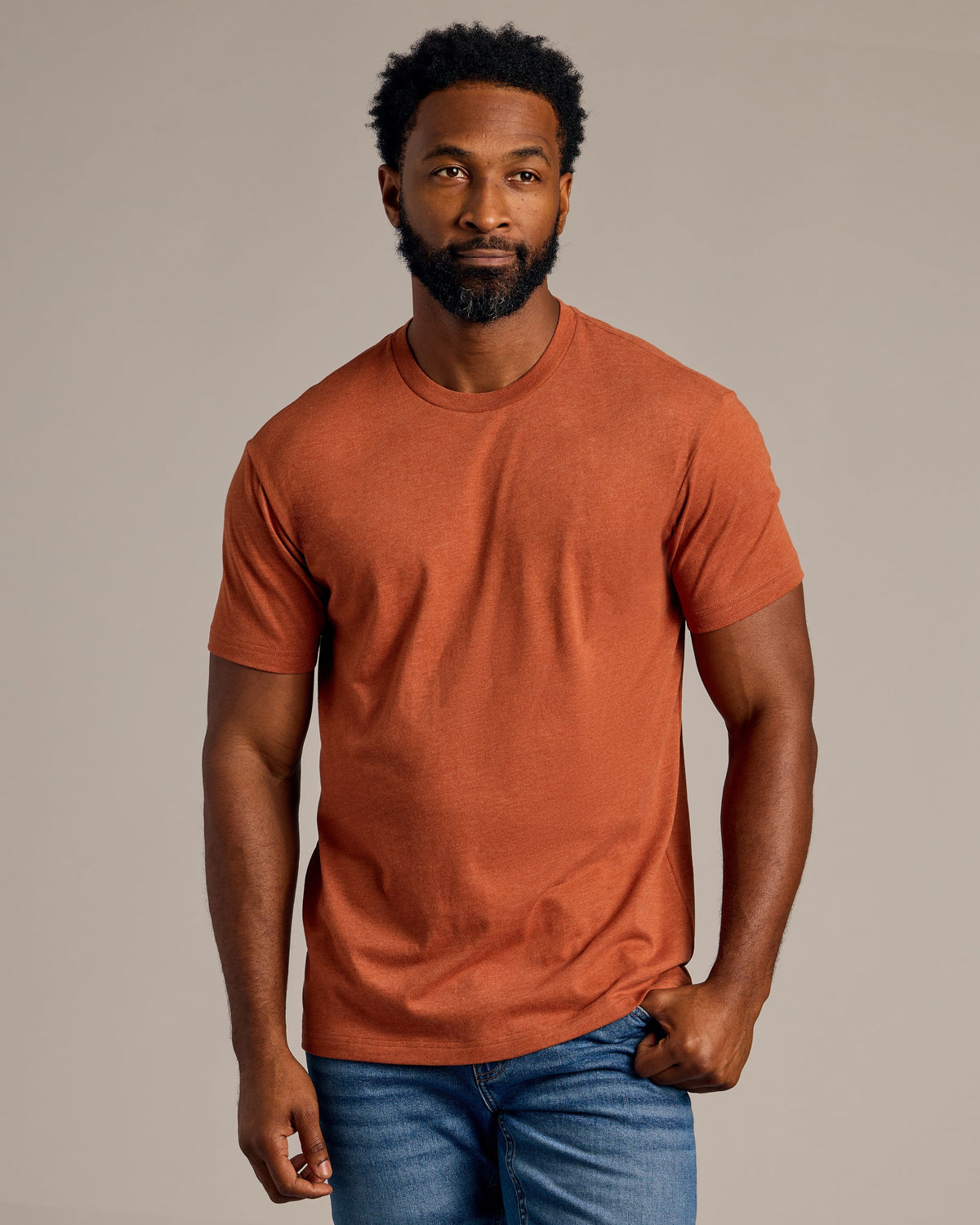 Heather Gingersnap Classic Crew Neck