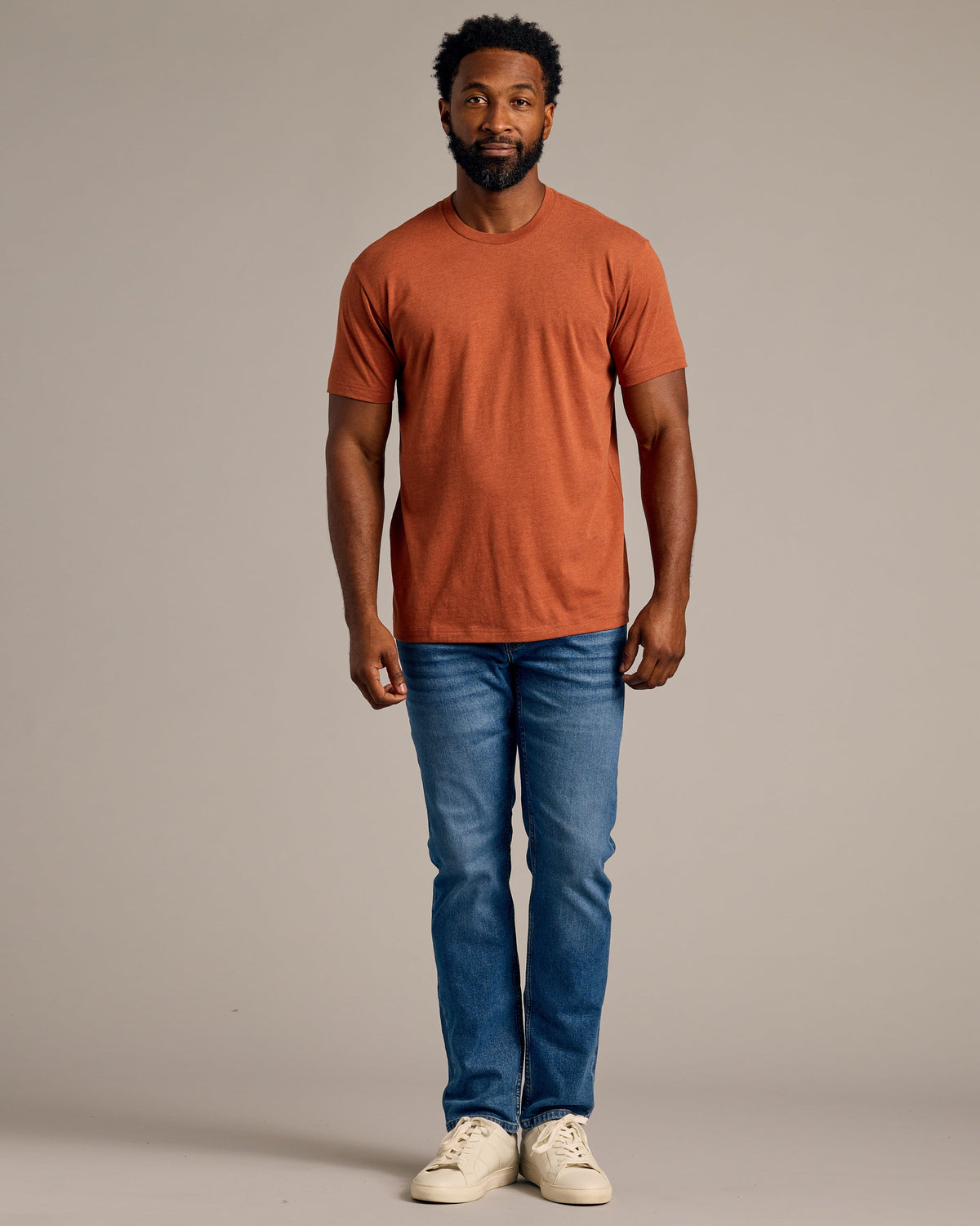 Heather Gingersnap Classic Crew Neck