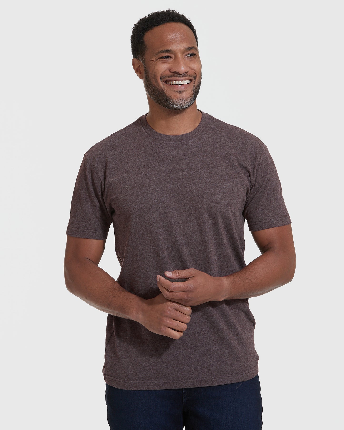 Heather Dark Oak Crew Neck T-Shirt