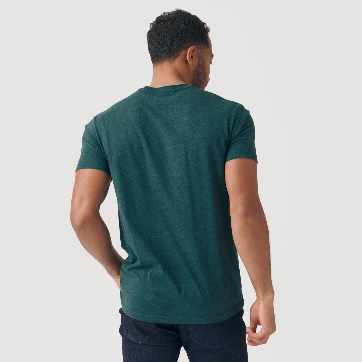 Heather Emerald Short Sleeve Crew Neck Tee