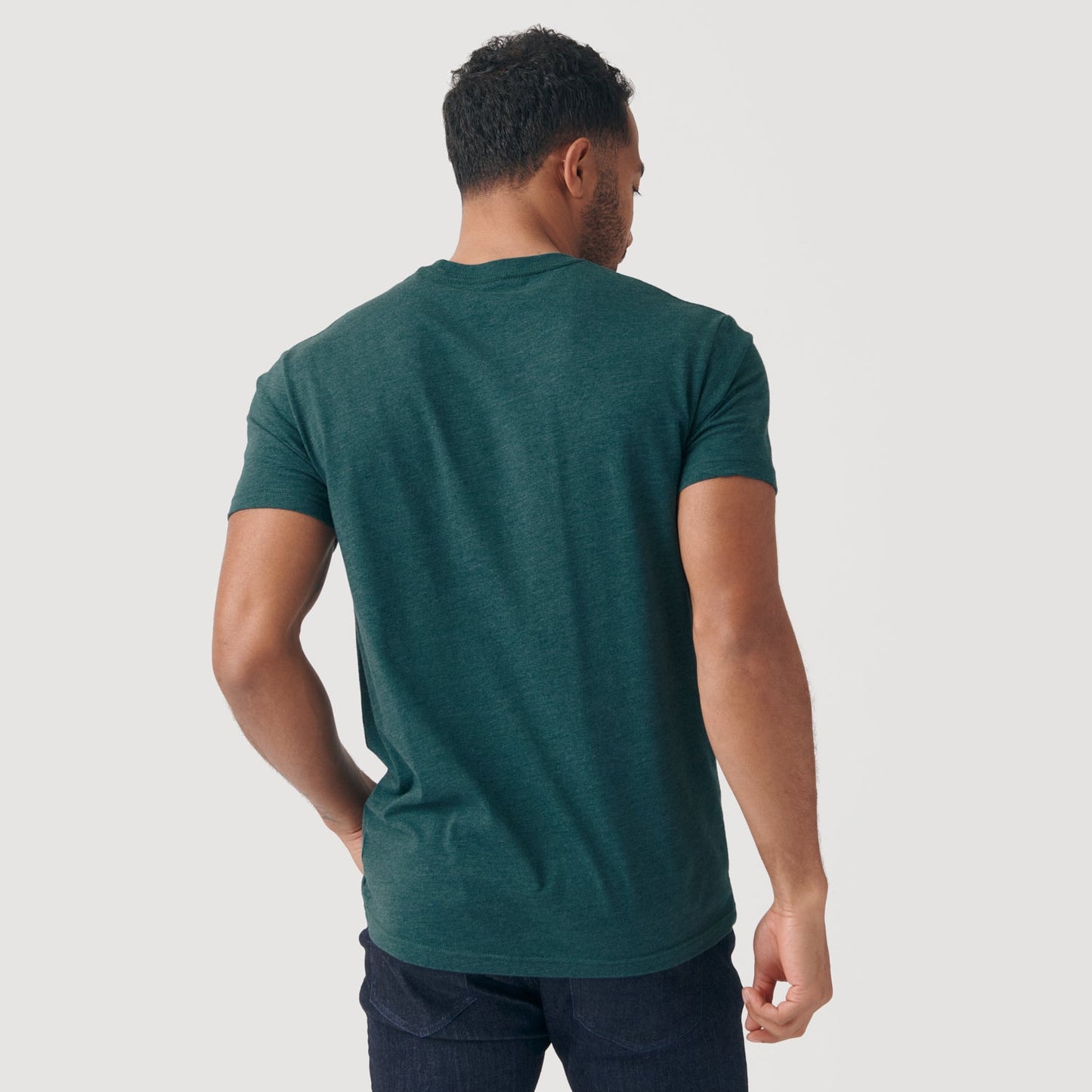 Heather Emerald Short Sleeve Crew Neck Tee