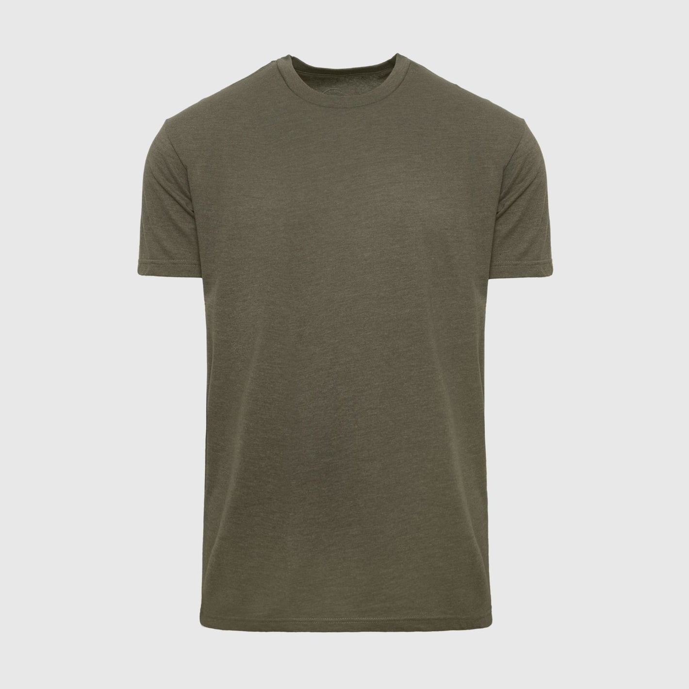 Heather Military Green Classic Crew Neck