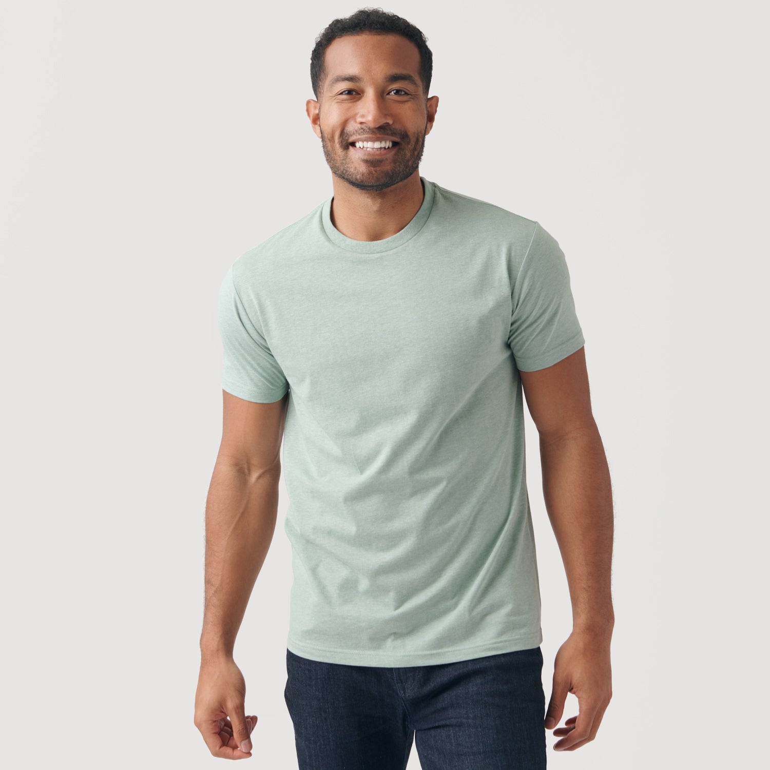 Heather Sage Short Sleeve Crew Neck Tee – True Classic