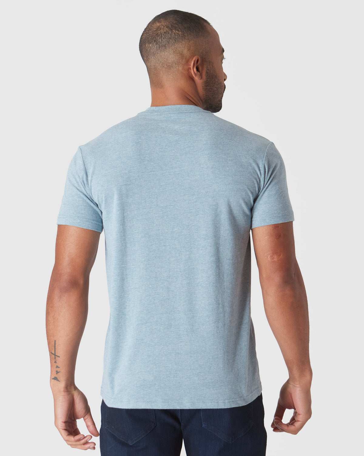 Heather Sapphire Classic Crew Neck