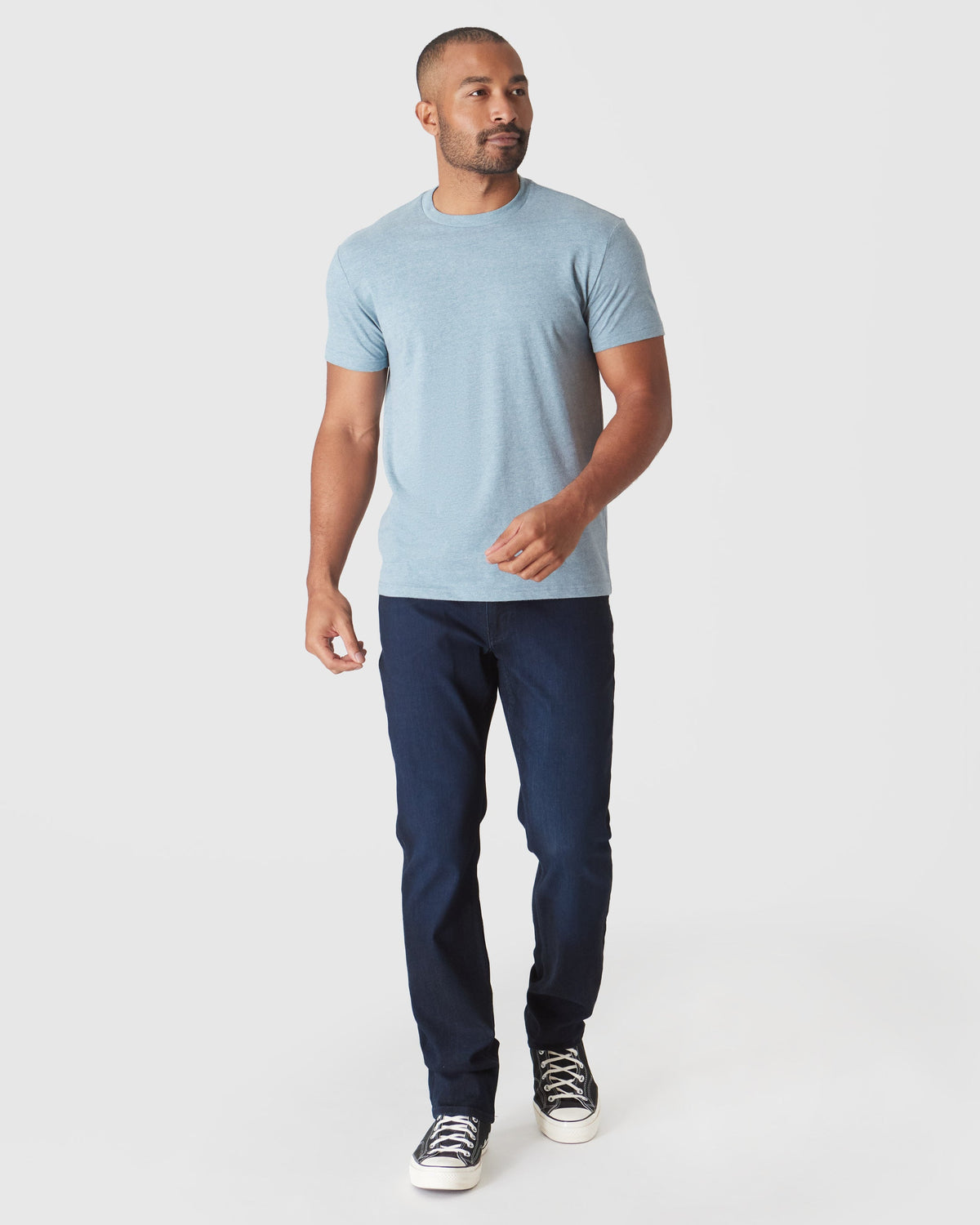Heather Sapphire Classic Crew Neck