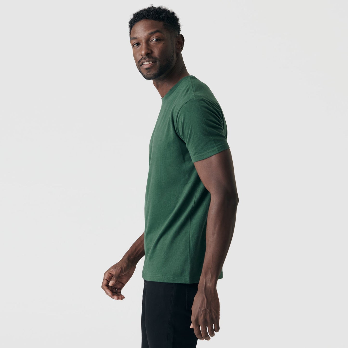 Hunter Green Short Sleeve Crew Neck Tee
