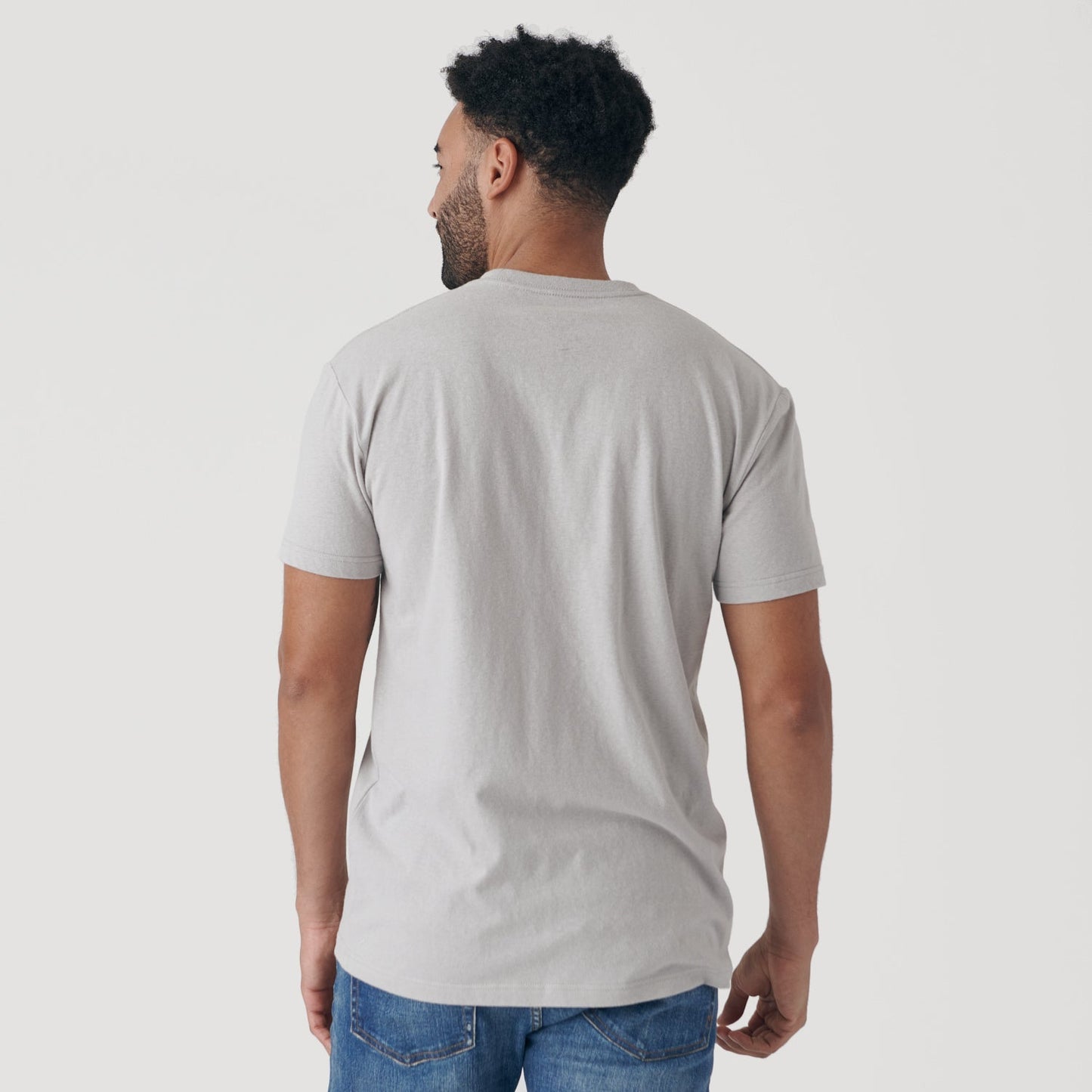 Light Gray Short Sleeve Crew Neck Tee