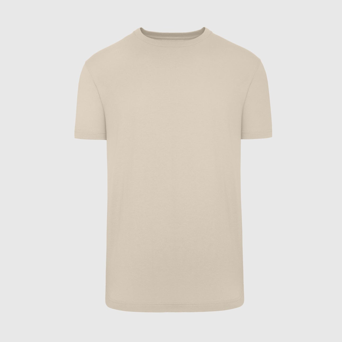 Light Khaki Short Sleeve Crew Neck Tee