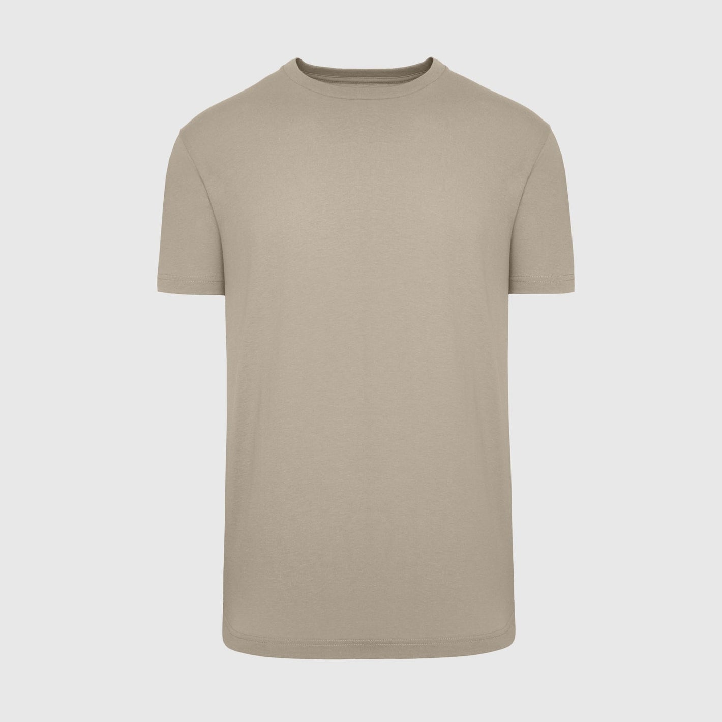 Military Beige Short Sleeve Crew Neck Tee