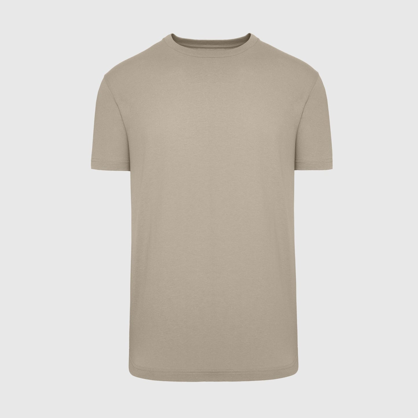 Military Beige Short Sleeve Crew Neck Tee