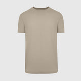 Military Beige Short Sleeve Crew Neck Tee
