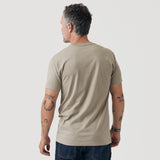 Military Beige Short Sleeve Crew Neck Tee