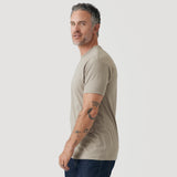 Military Beige Short Sleeve Crew Neck Tee